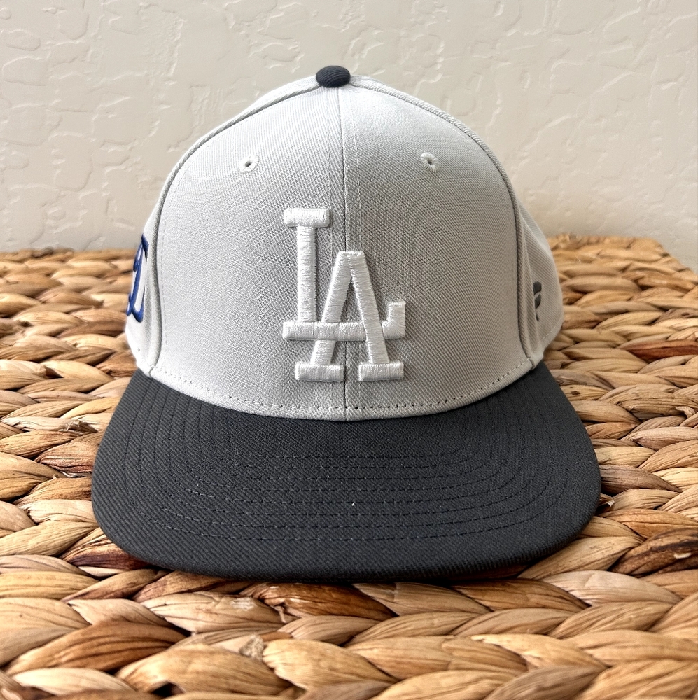Fanatics Gray and Black Dodgers Snapback Hat
